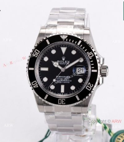 Swiss Grade 1 Rolex Submariner Black Dial 1:1 VS 3235 41mm Watch & 72 Power Reserve